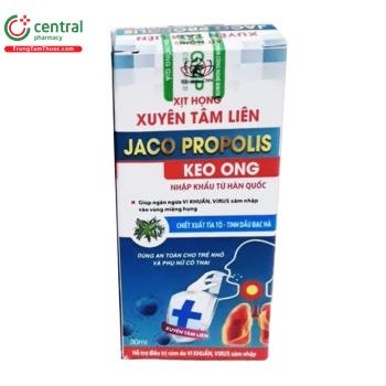 Xịt Họng Xuyên Tâm Liên Jaco Propolis