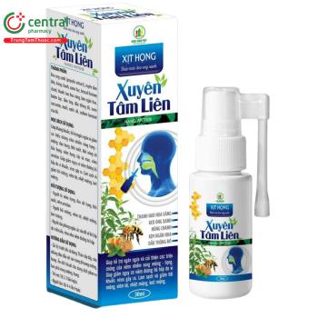 Xịt họng Xuyên Tâm liên Keo Ong Xanh Nano bạc 30ml