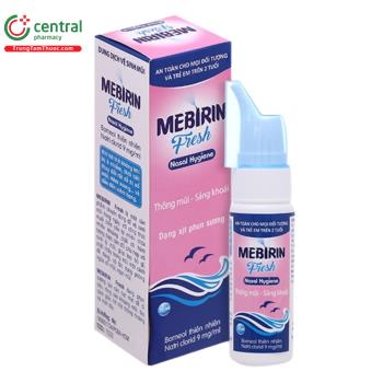 Xịt mũi Mebirin Fresh Nasal Hygiene 70ml (tím)