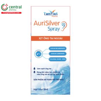 Xịt ống tai ngoài AuriSilver Spray