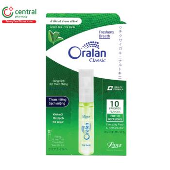 Xịt Thơm Miệng Lana Oralan Classic Trà Xanh 8ml