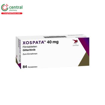 Thuốc Xospata 40mg điều trị bạch cầu dòng tủy cấp tính có đột biến ...