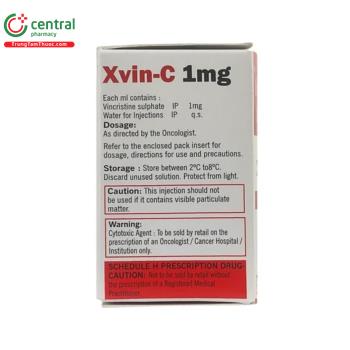 Thuốc Xvin-C 1mg/ml điều trị bệnh bạch cầu, u lympho ác tính, đa u tủy