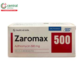[CHÍNH HÃNG] Thuốc Zaromax 500 - thuốc điều trị nhiễm khuẩn hiệu quả