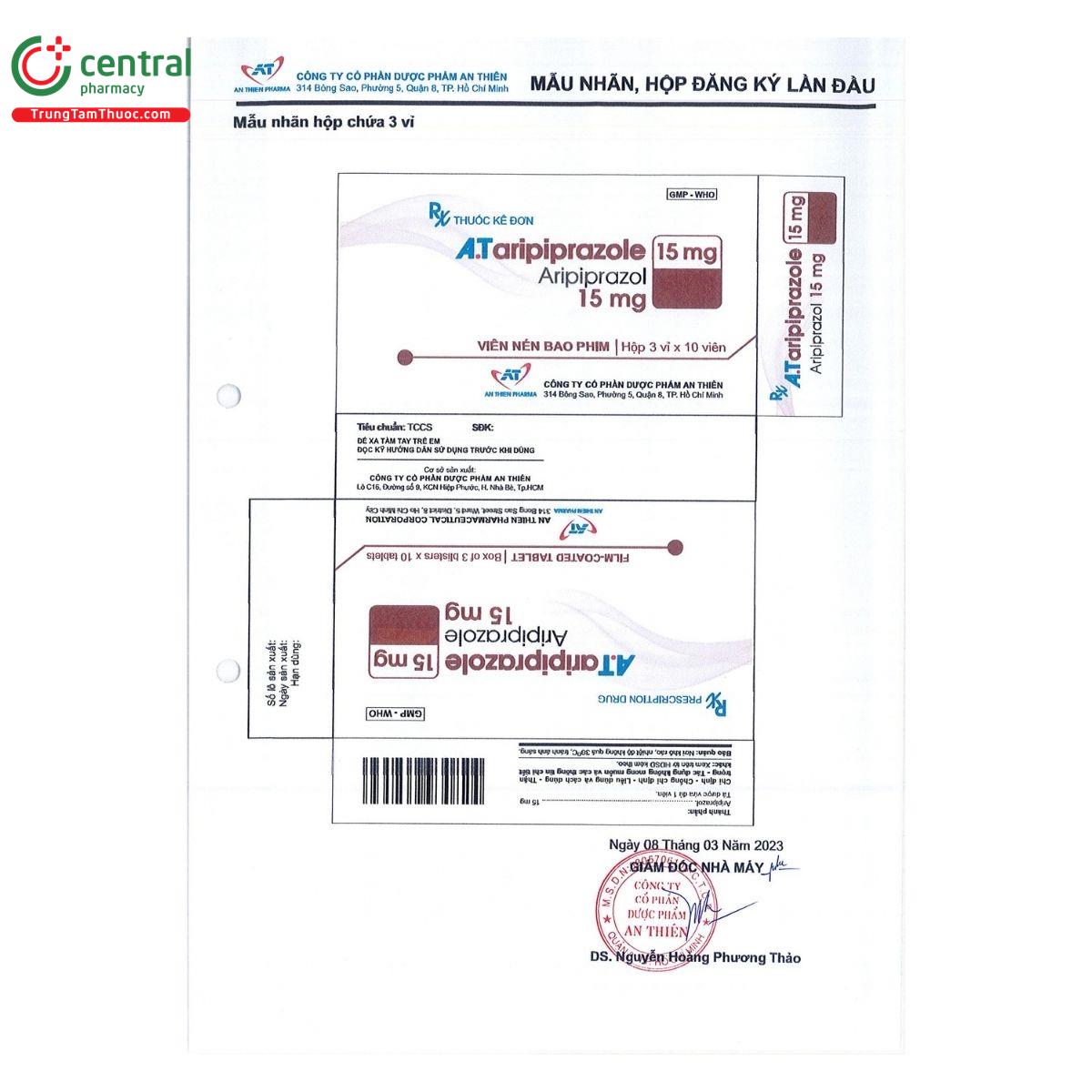 thuoc a t aripiprazole 15 mg 2 Q6131 thuoc a t aripiprazole 15 mg 2 Q6131