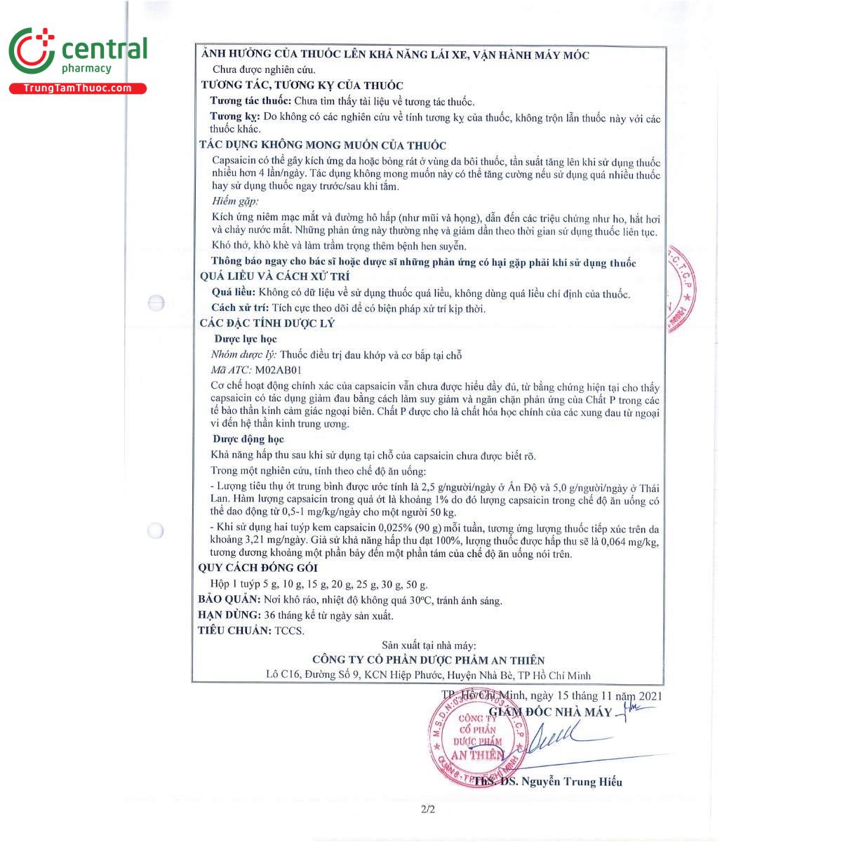 thuoc a t capsaicin 0025 10 J4818 thuoc a t capsaicin 0025 10 J4818