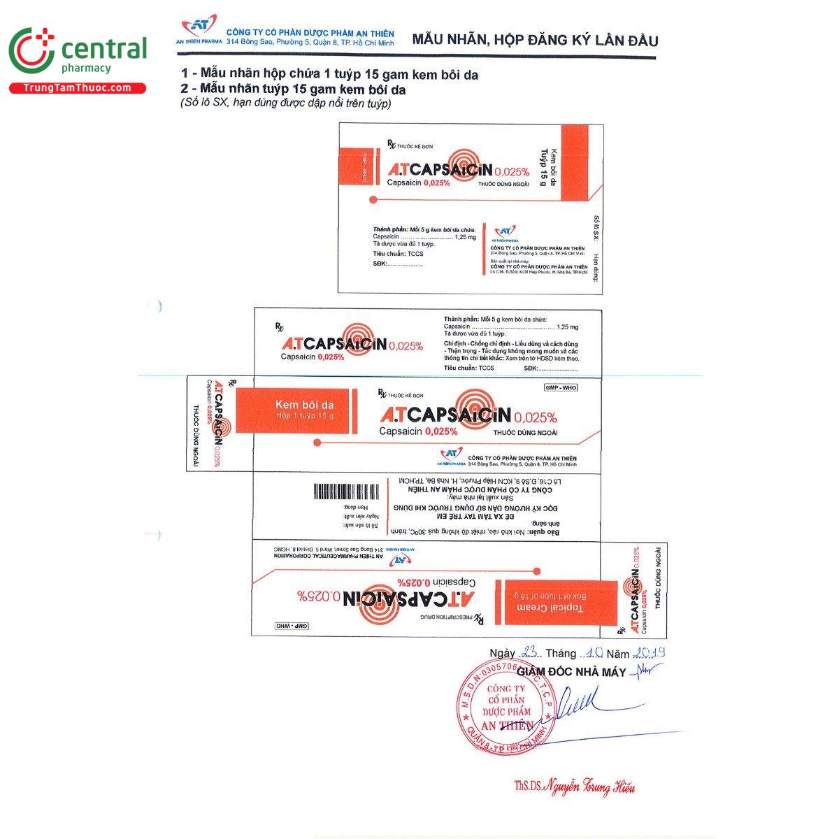 thuoc a t capsaicin 0025 4 T7032 thuoc a t capsaicin 0025 4 T7032