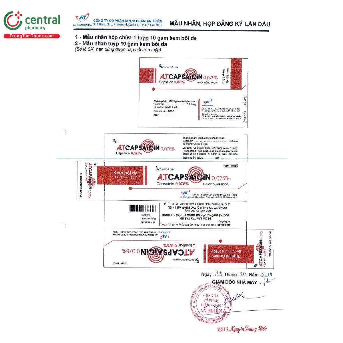thuoc a t capsaicin 0075 3 O6717 thuoc a t capsaicin 0075 3 O6717