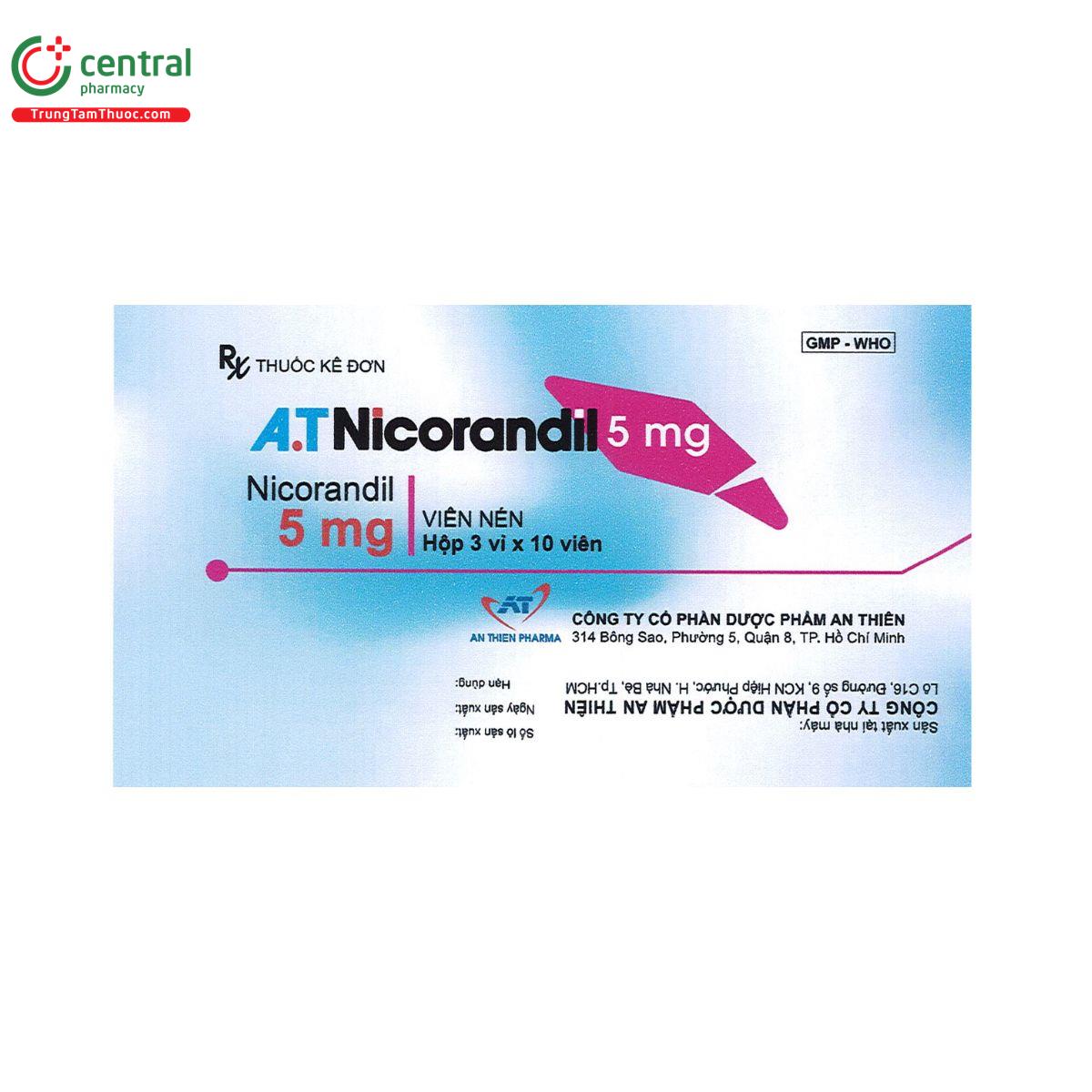 thuoc a t nicorandil 5mg 1 K4620 thuoc a t nicorandil 5mg 1 K4620
