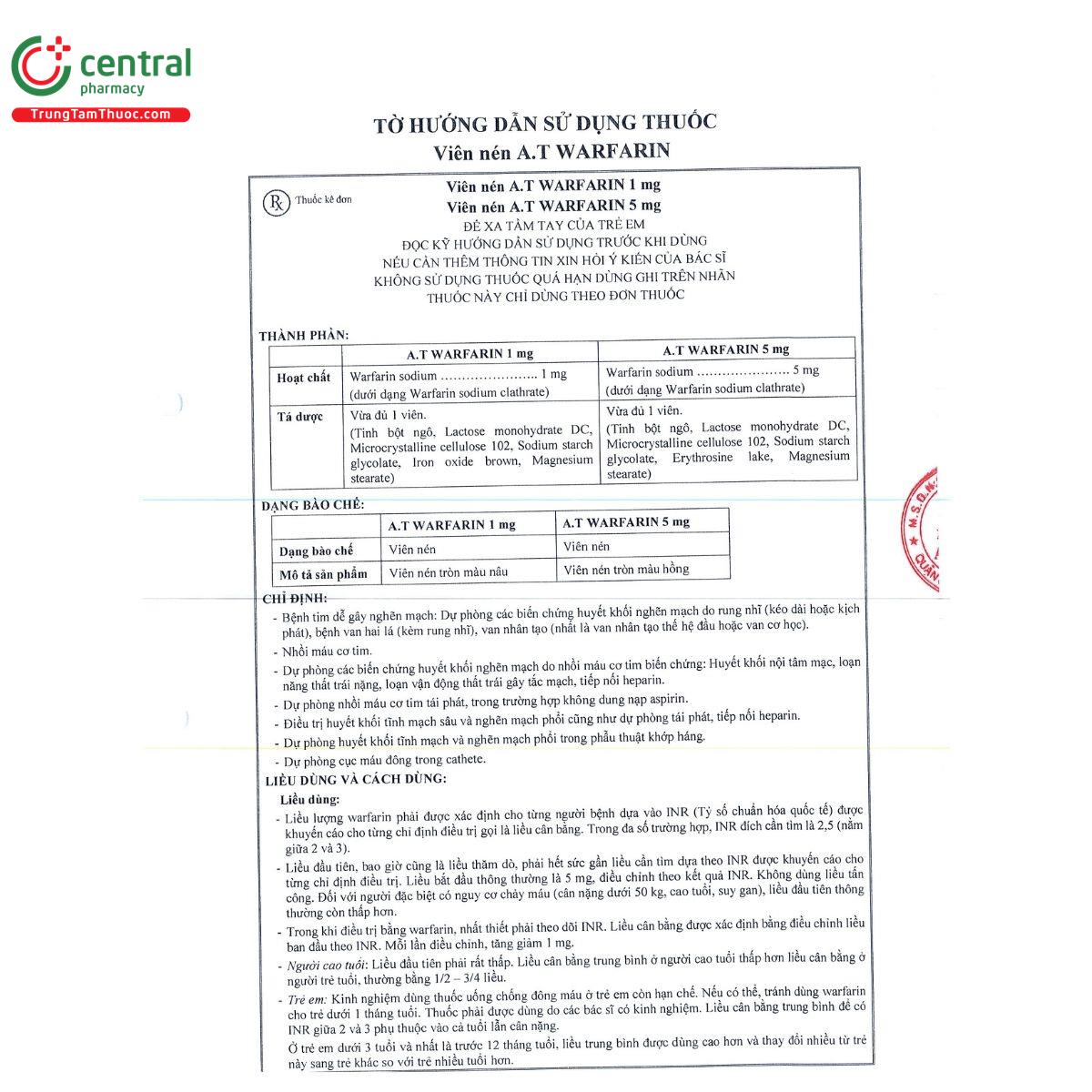 thuoc a t warfarin 1 3 U8644 thuoc a t warfarin 1 3 U8644