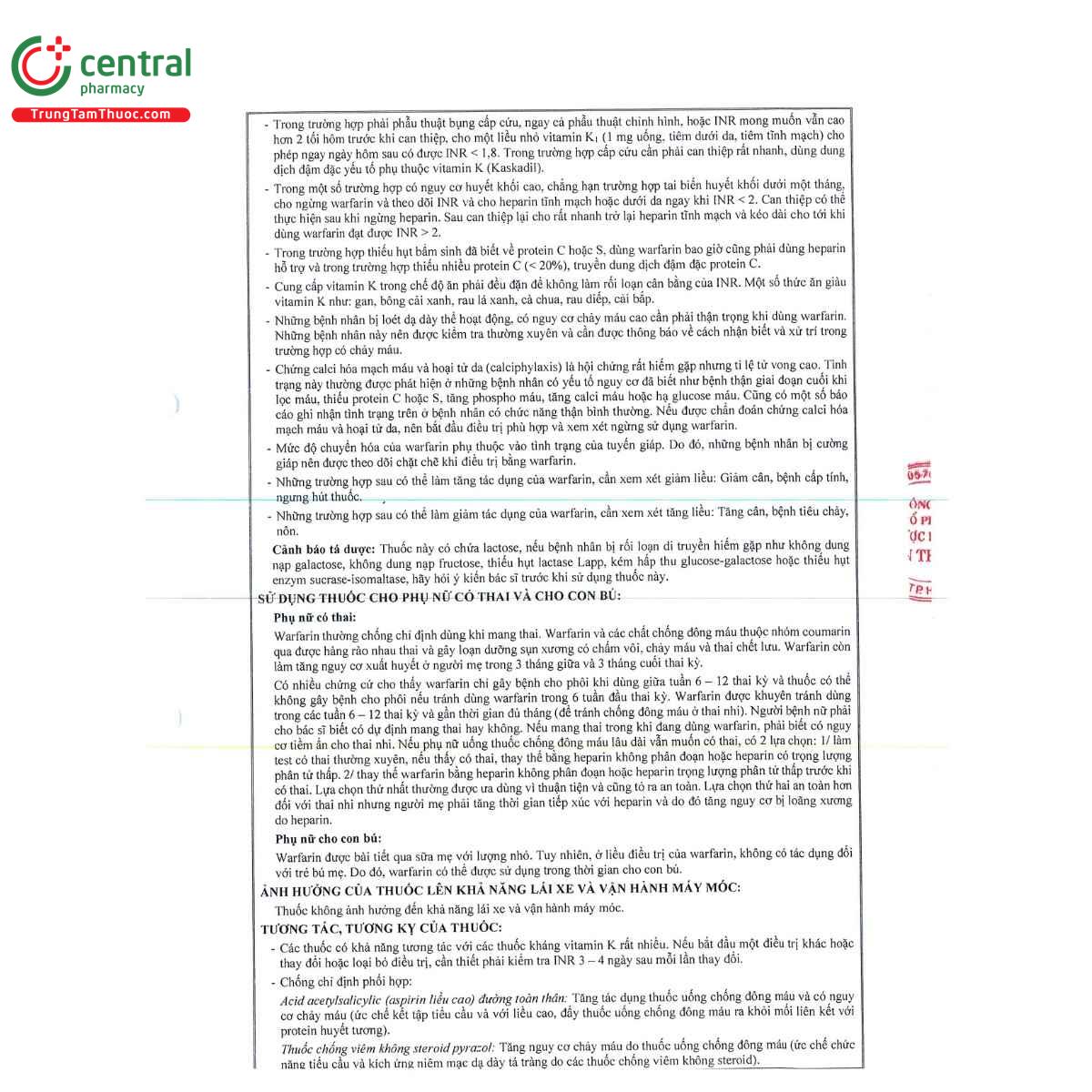 thuoc a t warfarin 5mg 6 G2747 thuoc a t warfarin 5mg 6 G2747