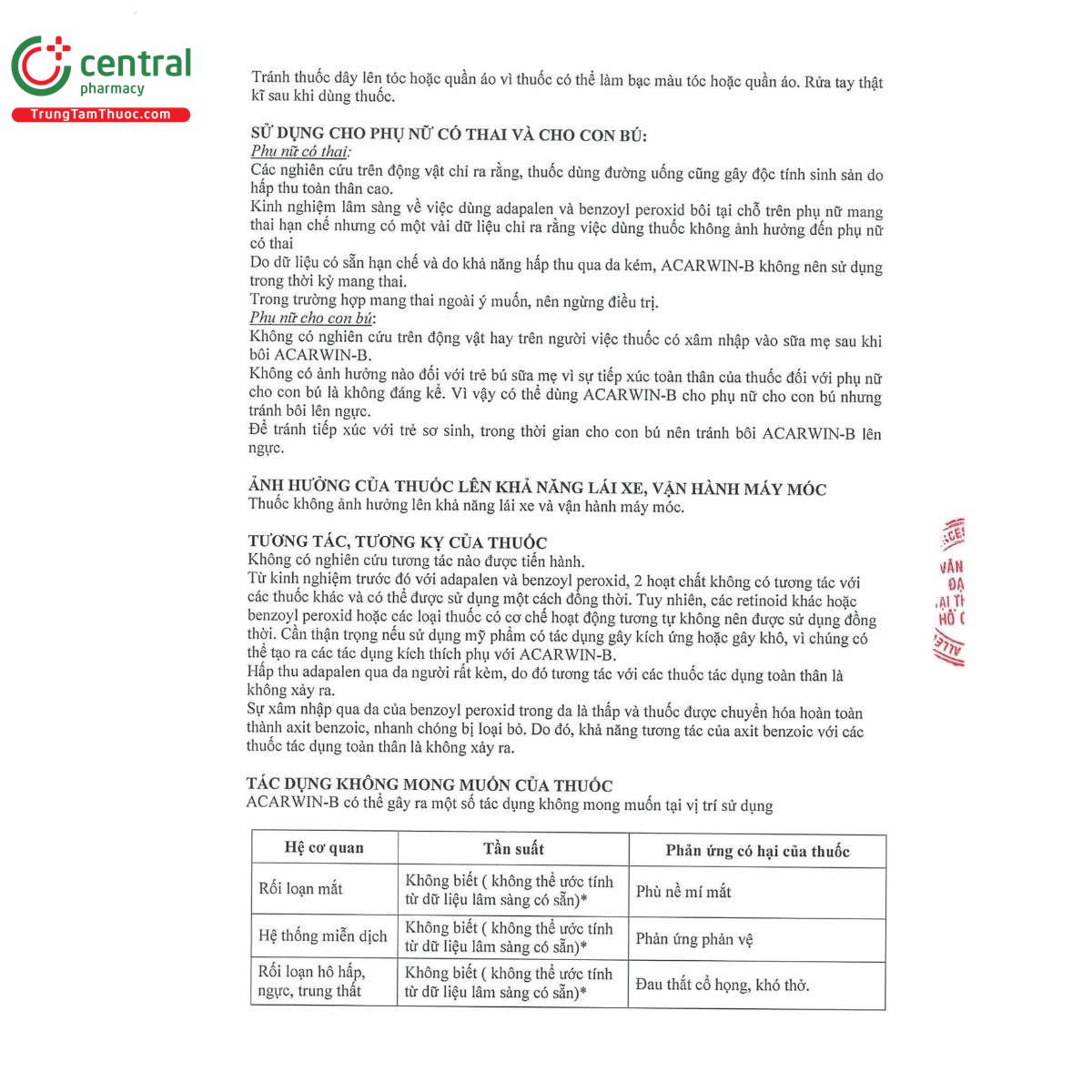 thuoc acarwin b 5 U8737 thuoc acarwin b 5 U8737