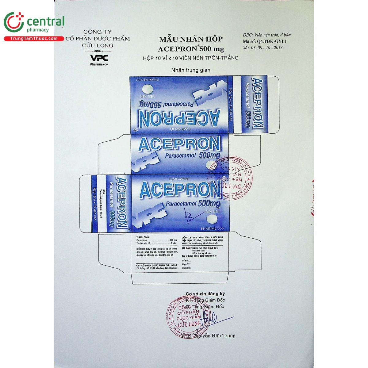 thuoc acepron 500mg 3 H3731 thuoc acepron 500mg 3 H3731