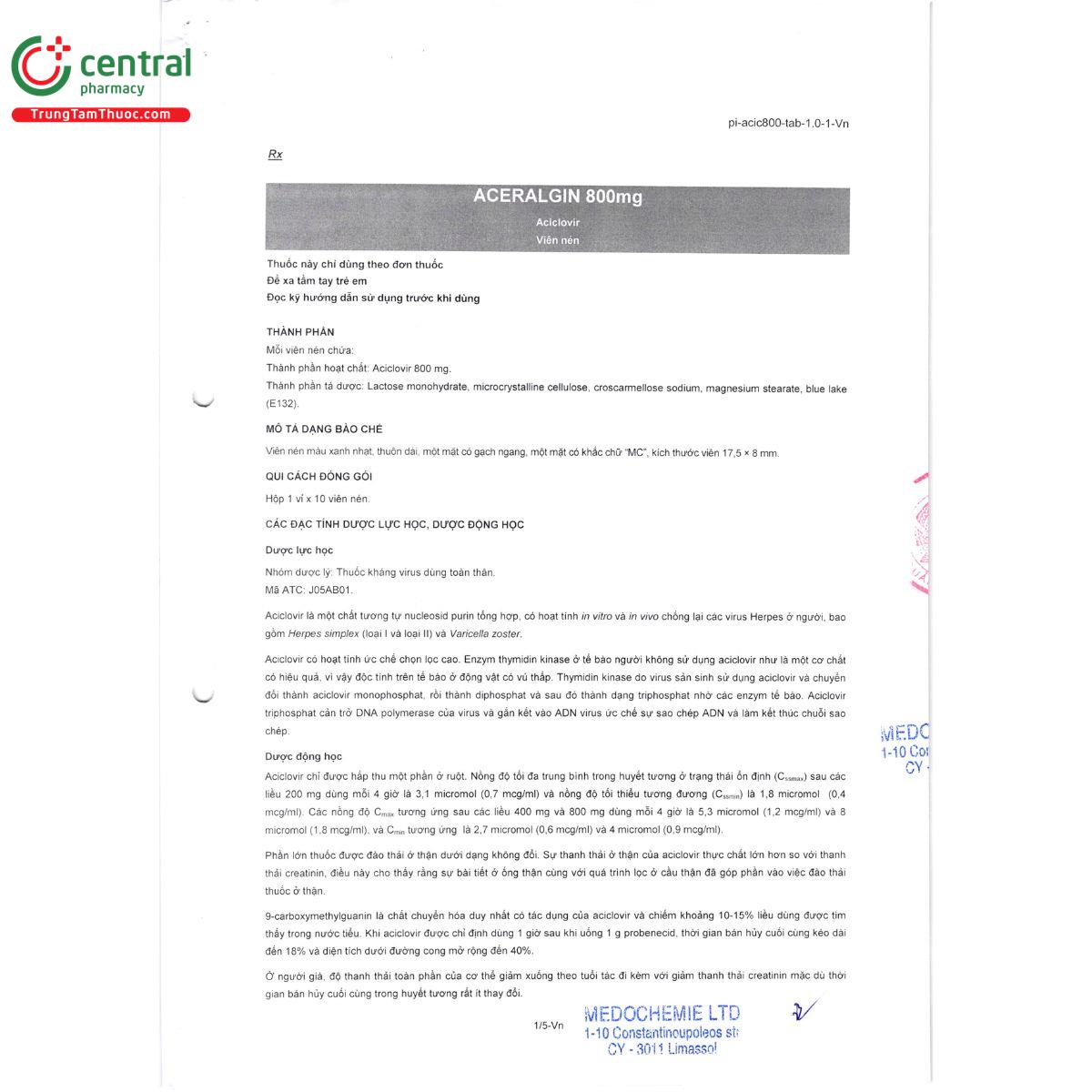 thuoc aceralgin 800mg 5 I3017 thuoc aceralgin 800mg 5 I3017