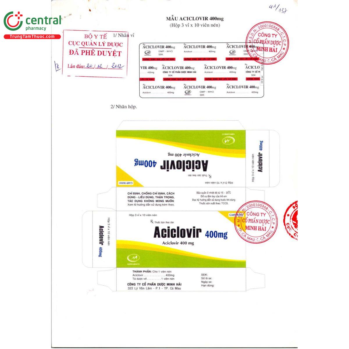 thuoc aciclovir 400mg mipharmco 6 K4426 thuoc aciclovir 400mg mipharmco 6 K4426