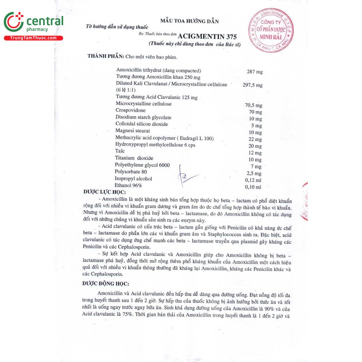 thuoc acigmentin 375 4 E1516 thuoc acigmentin 375 4 E1516
