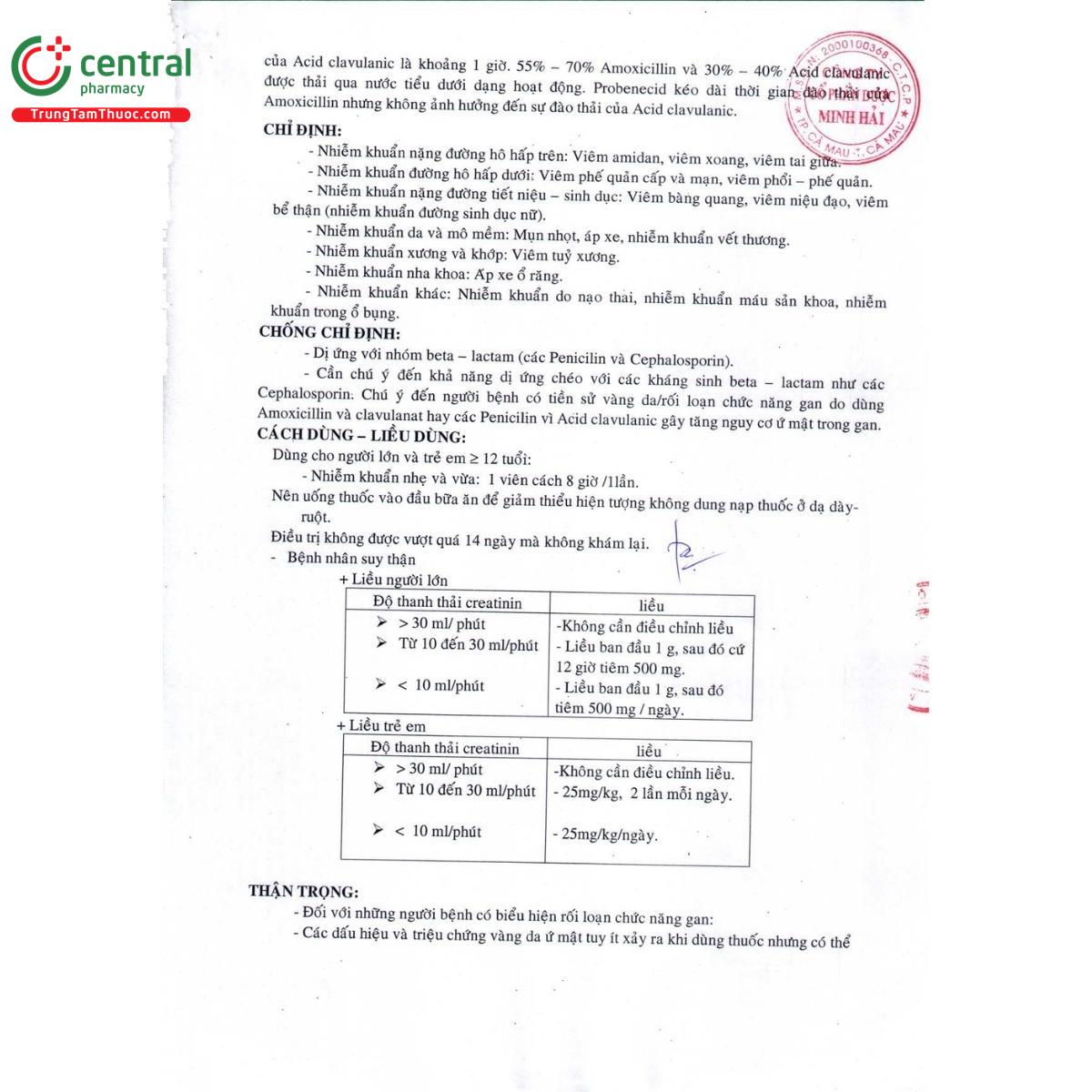 thuoc acigmentin 375 5 H3505 thuoc acigmentin 375 5 H3505