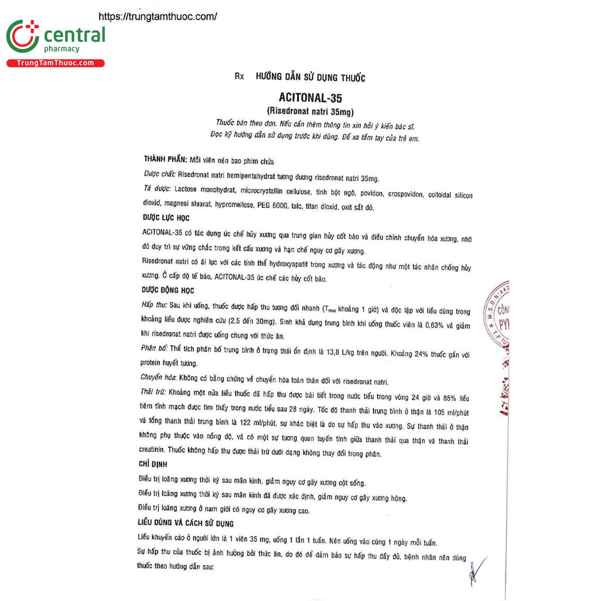thuoc acitonal 35mg 4 R7200