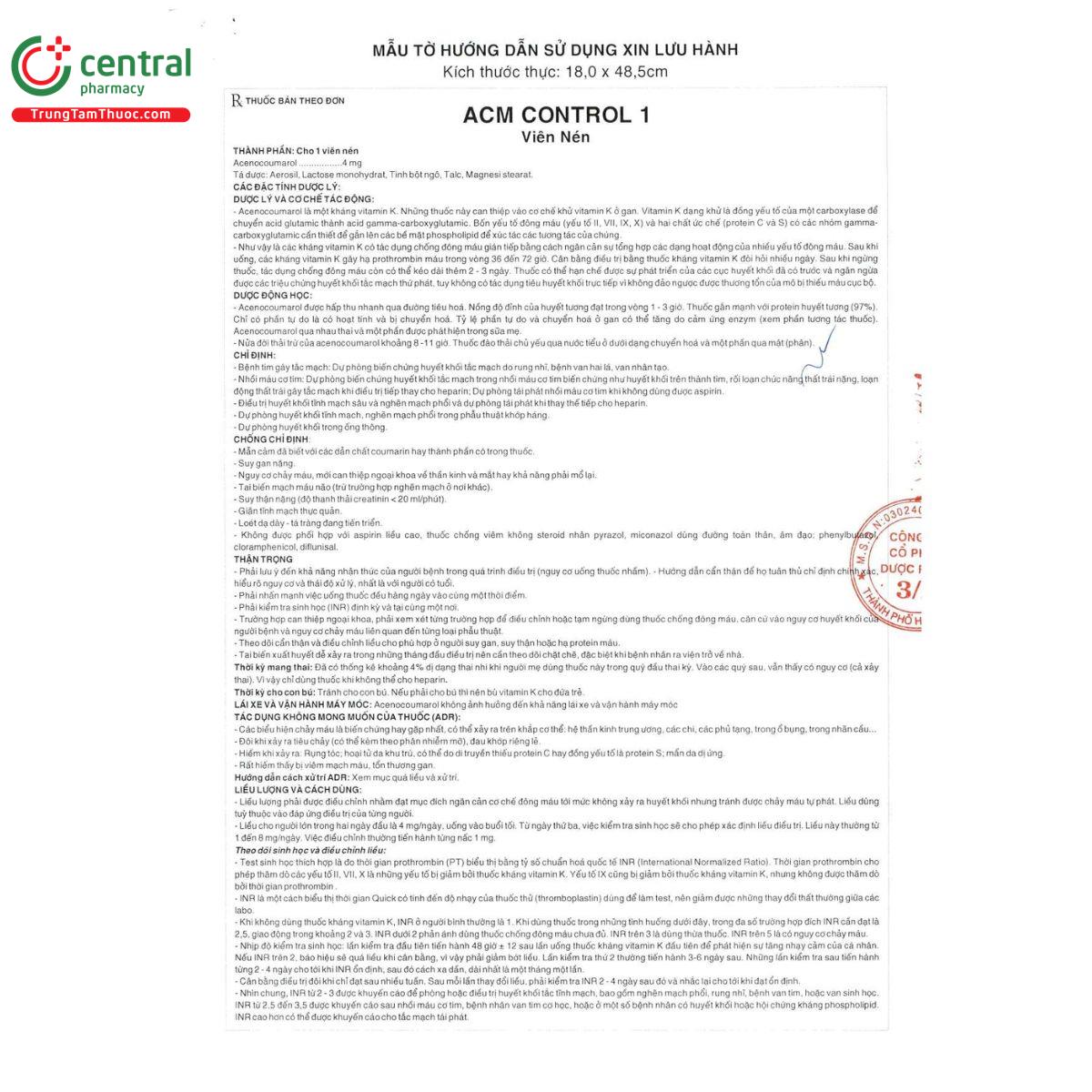 thuoc acm control 1mg 5 R7351 thuoc acm control 1mg 5 R7351