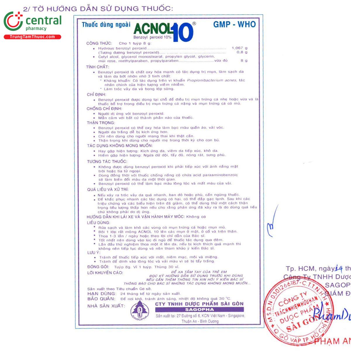 thuoc acnol 10 6 U8171 thuoc acnol 10 6 U8171