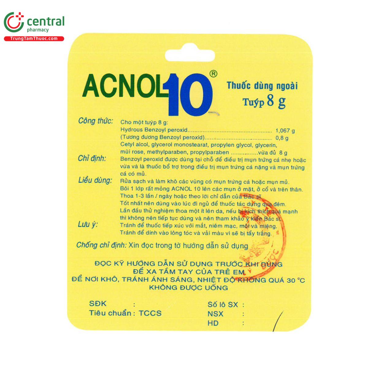 thuoc acnol 10 8 C1084 thuoc acnol 10 8 C1084