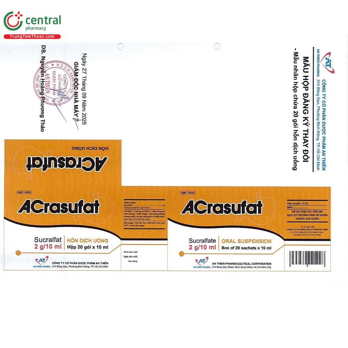 thuoc acrasufat 2g 10ml 4 U8186