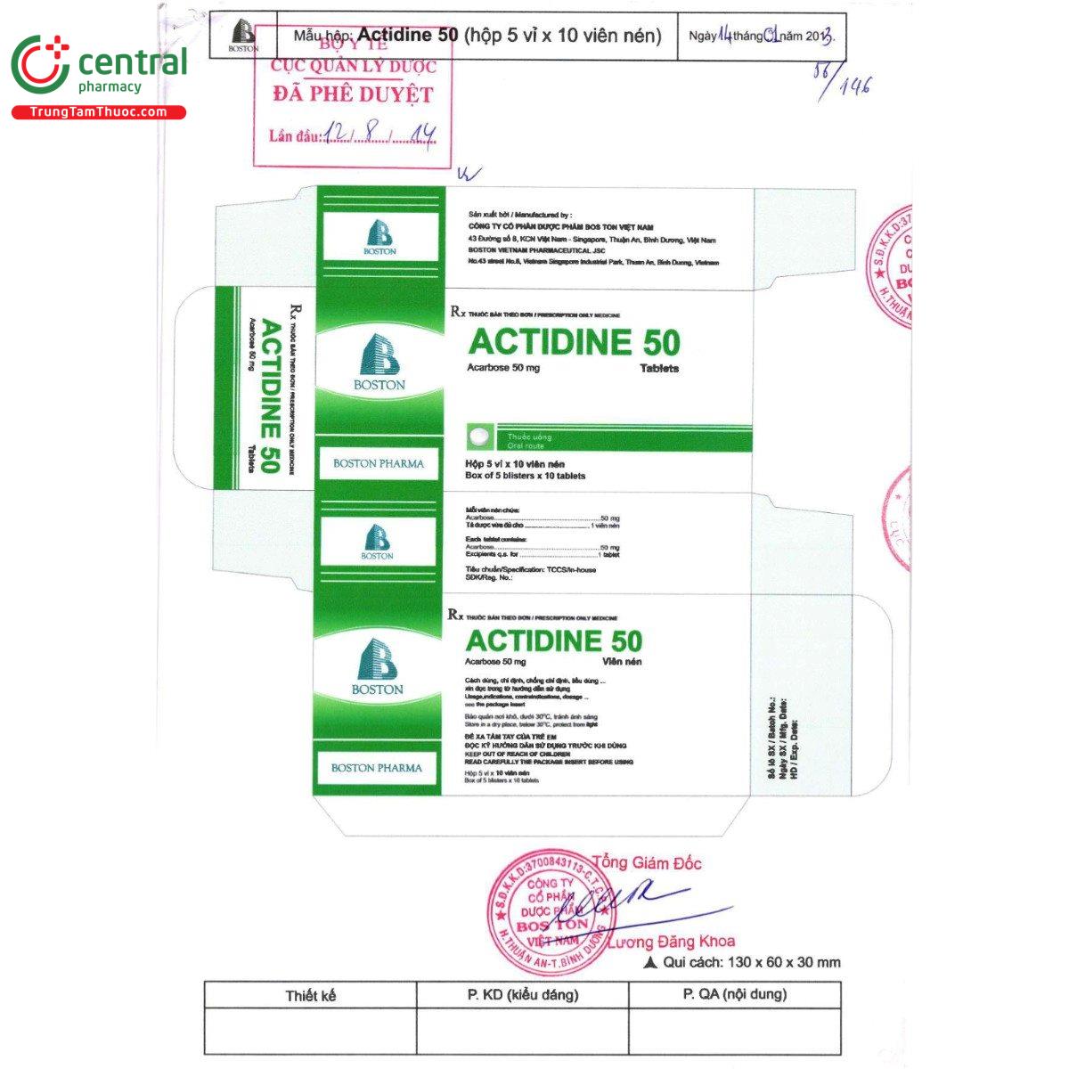 thuoc actidine 50 2 V8807 thuoc actidine 50 2 V8807