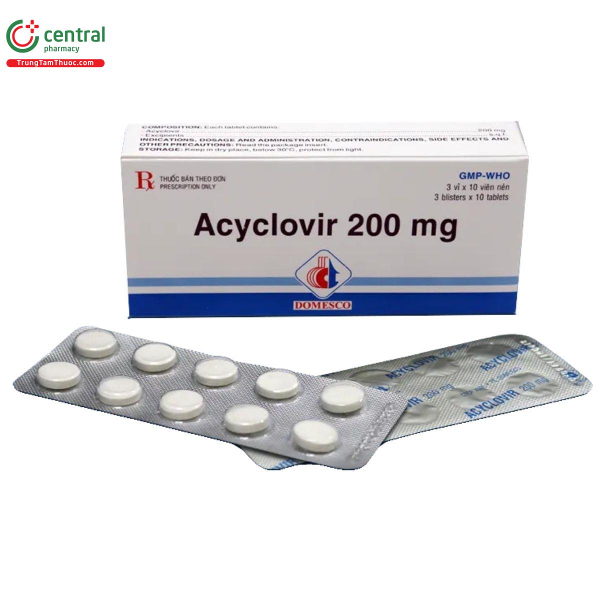 thuoc acyclovir 200mg domesco 1 D1080 thuoc acyclovir 200mg domesco 1 D1080