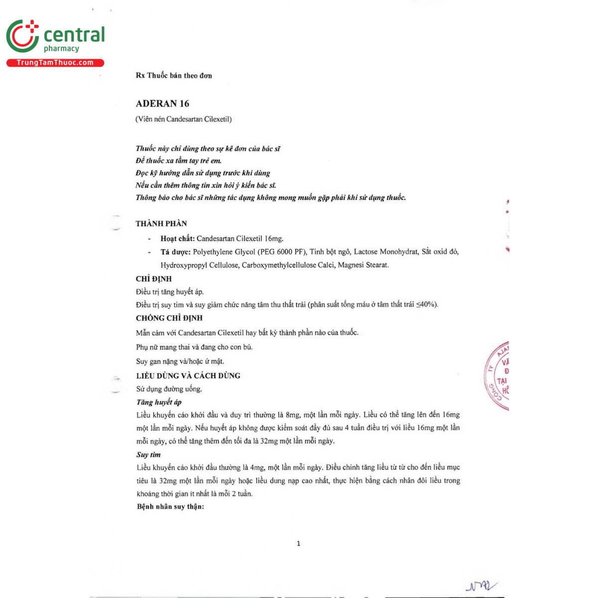 thuoc aderan 16 3 G2704 thuoc aderan 16 3 G2704