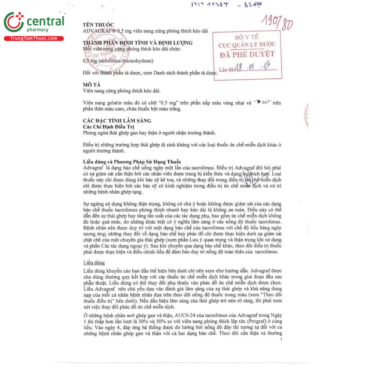 thuoc advagraf 0 5mg 4 B0333 thuoc advagraf 0 5mg 4 B0333