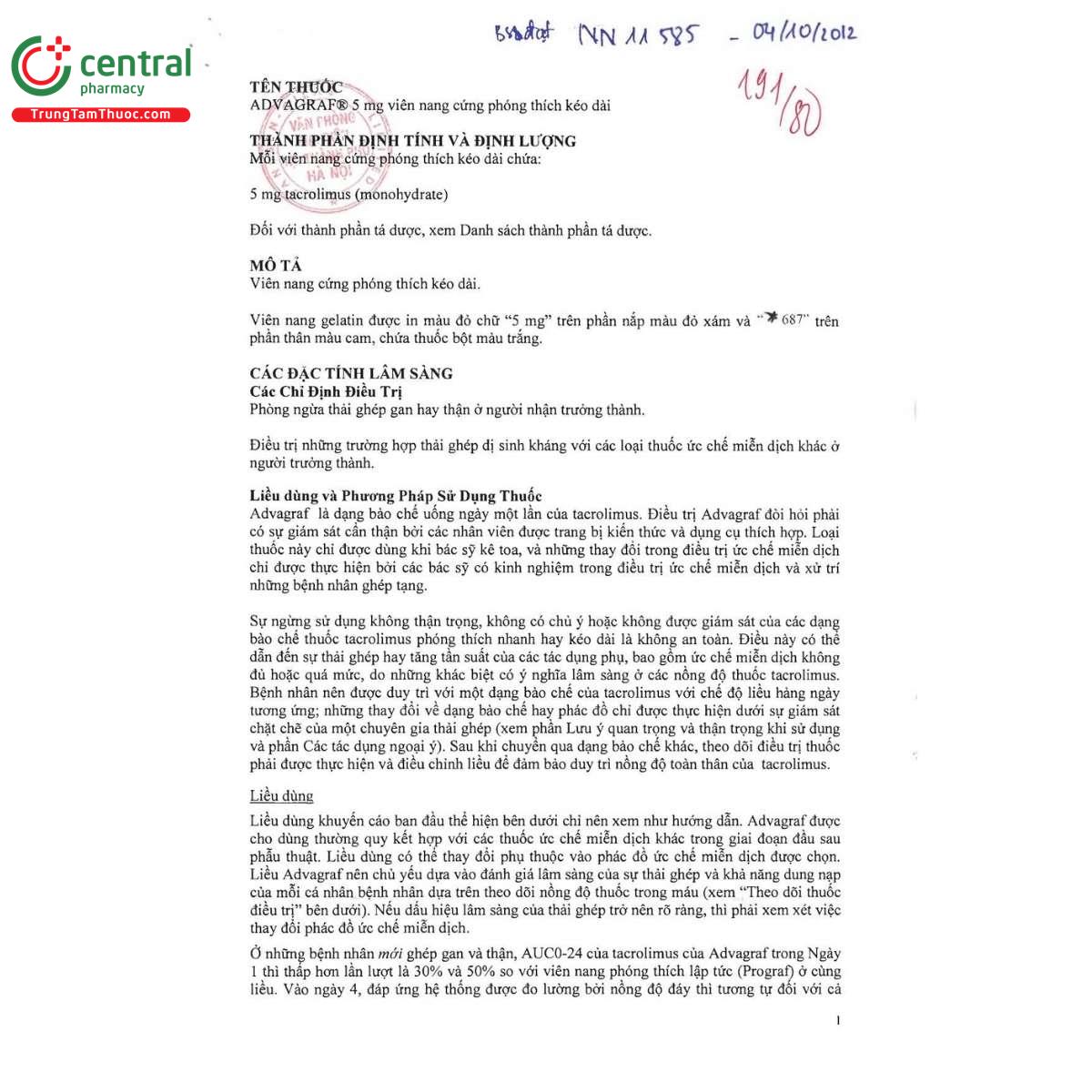 thuoc advagraf 5mg 5 K4034 thuoc advagraf 5mg 5 K4034