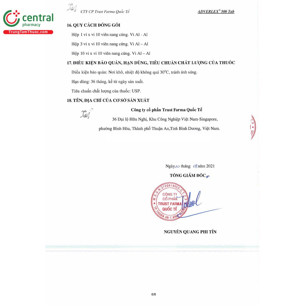 thuoc adverlex 500 tab 10 N5456