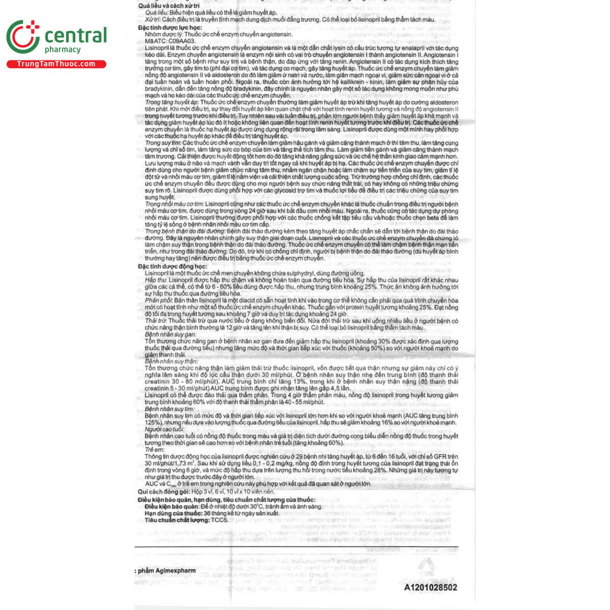thuoc agimlisin 10 12 S7217 thuoc agimlisin 10 12 S7217