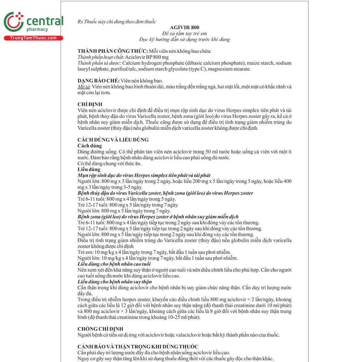 thuoc agivir 800mg 5 I3713