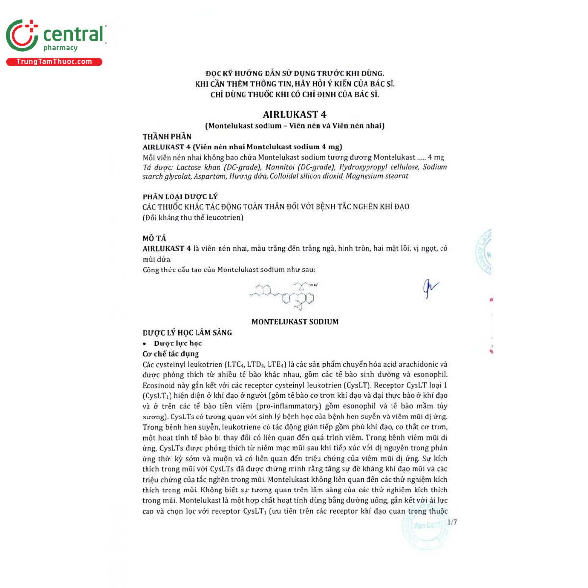 thuoc airlukast 4 2 1 I3354 thuoc airlukast 4 2 1 I3354