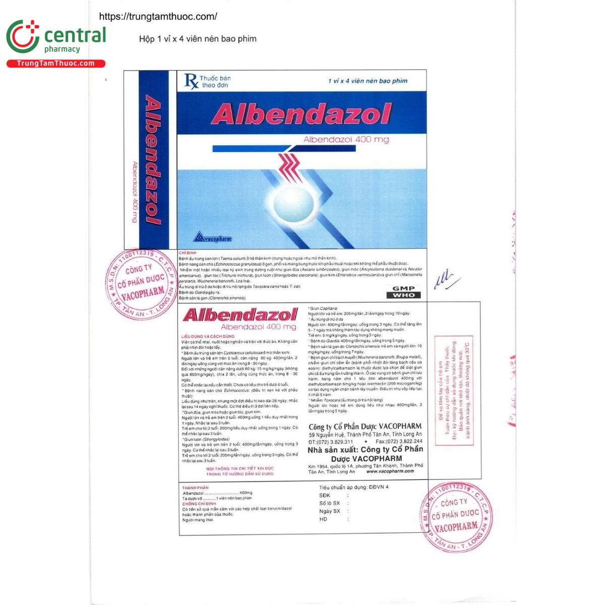 thuoc albendazol 400mg vacopharm 2 U8508 thuoc albendazol 400mg vacopharm 2 U8508