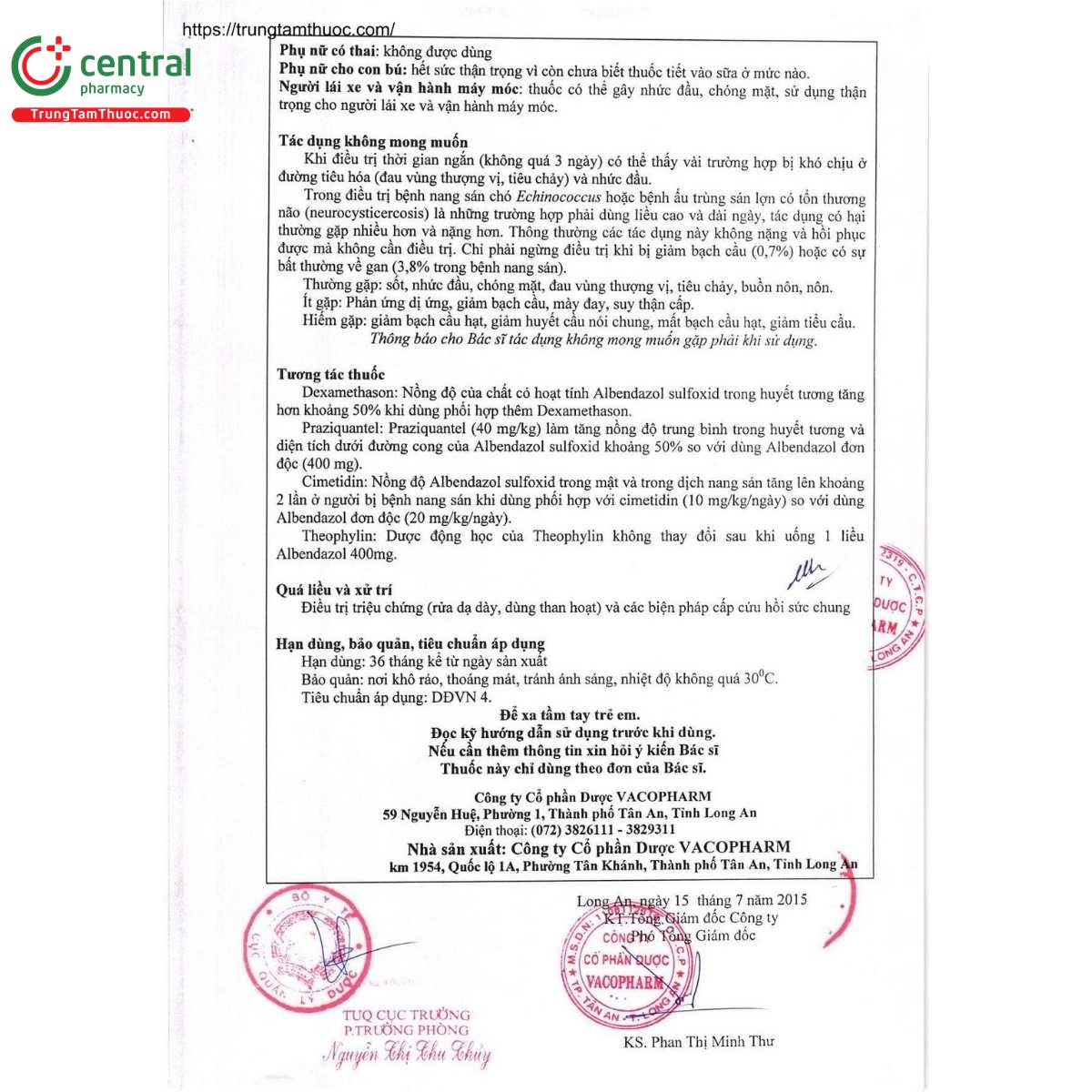 thuoc albendazol 400mg vacopharm 6 B0566 thuoc albendazol 400mg vacopharm 6 B0566