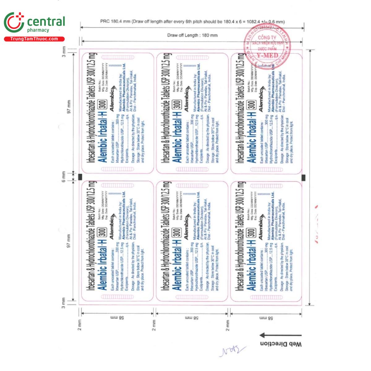 thuoc alembic irbatal h 300 4 V8432 thuoc alembic irbatal h 300 4 V8432