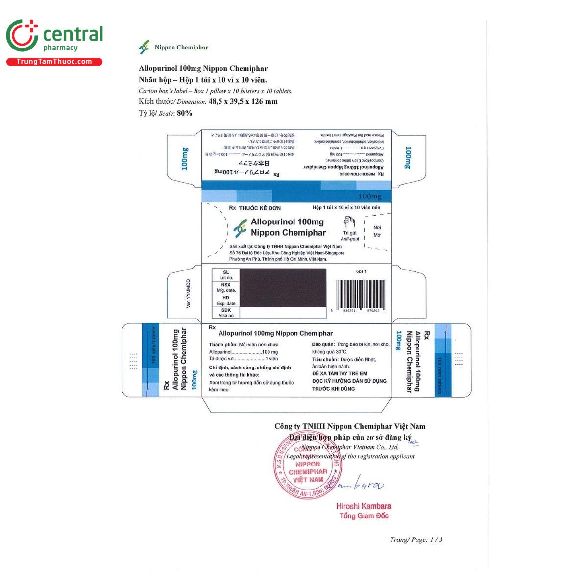 thuoc allopurinol 100mg nippon chemiphar 2 R7612