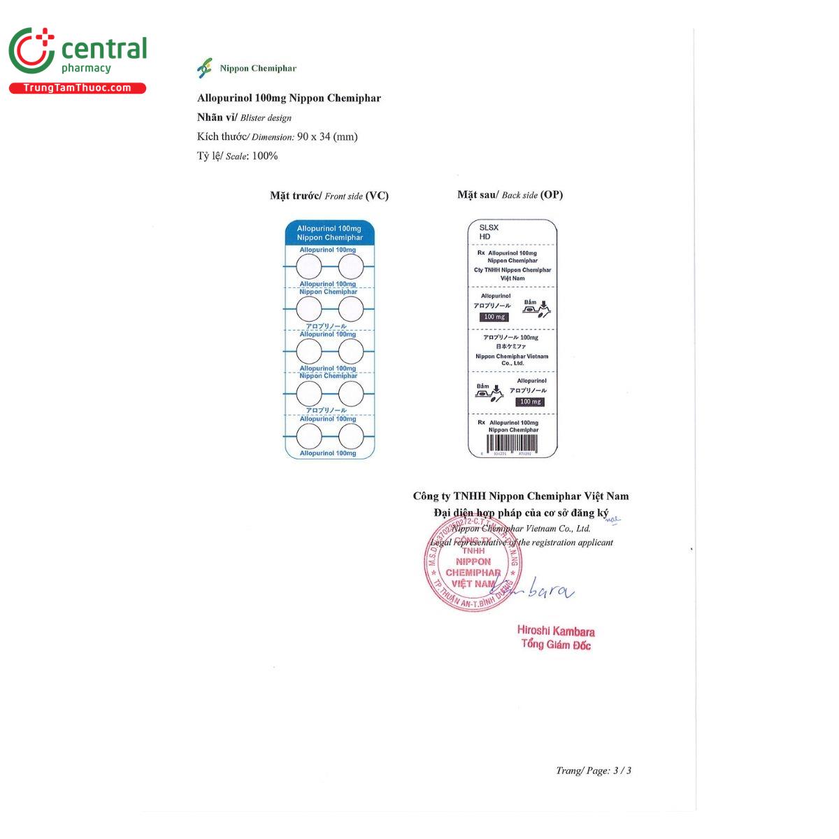 thuoc allopurinol 100mg nippon chemiphar 4 F2437