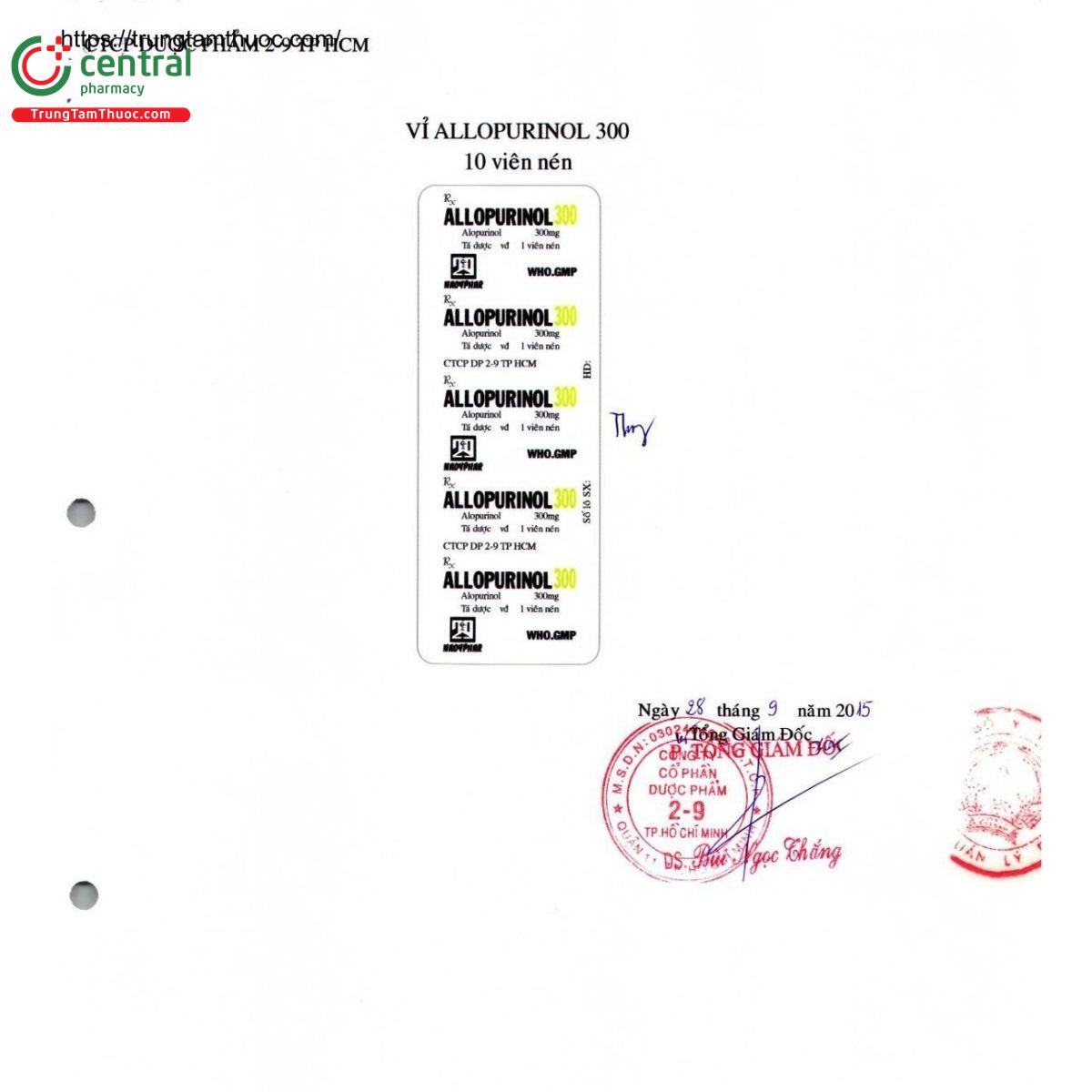 thuoc allopurinol 300mg nadyphar 7 V8060