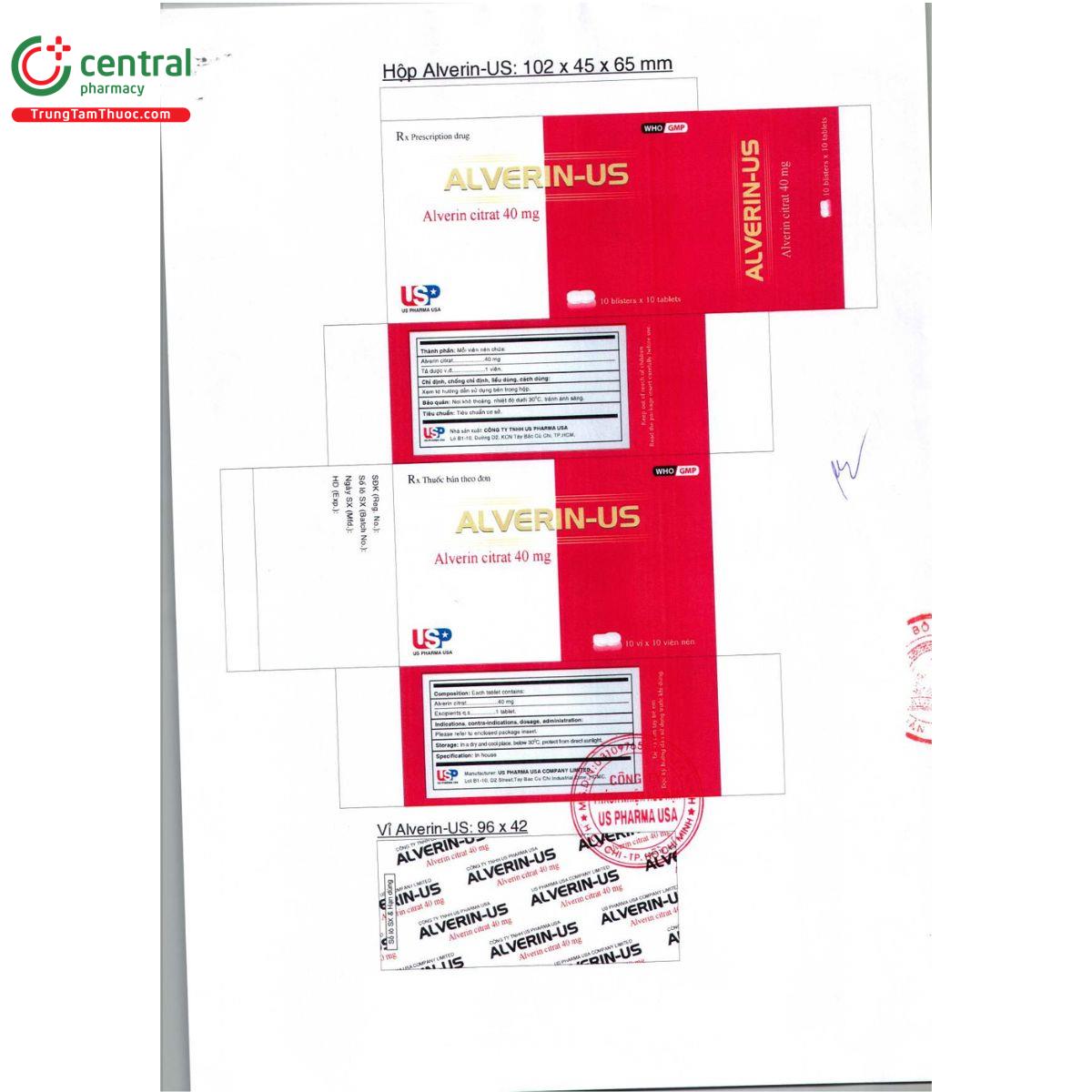 thuoc alverin us 40mg 4 P6780 thuoc alverin us 40mg 4 P6780