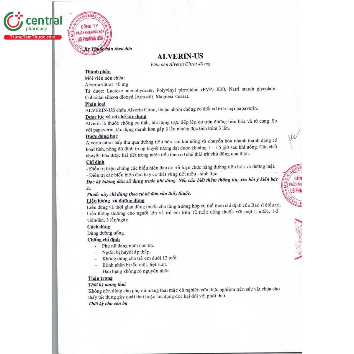 thuoc alverin us 40mg 5 I3143 thuoc alverin us 40mg 5 I3143