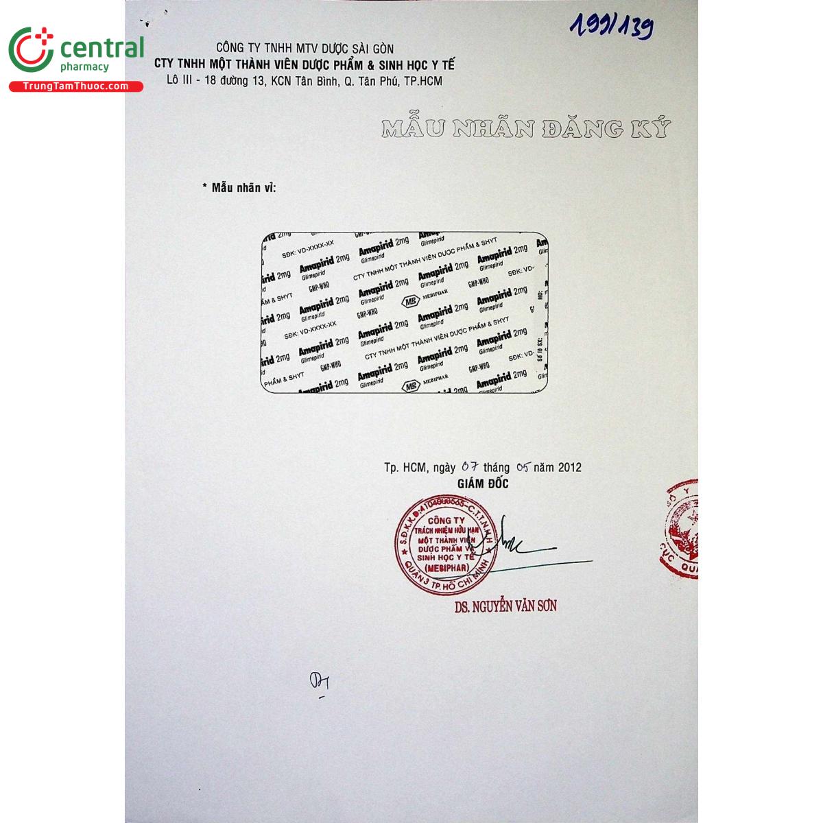 thuoc amapirid 2mg 4 L4738 thuoc amapirid 2mg 4 L4738