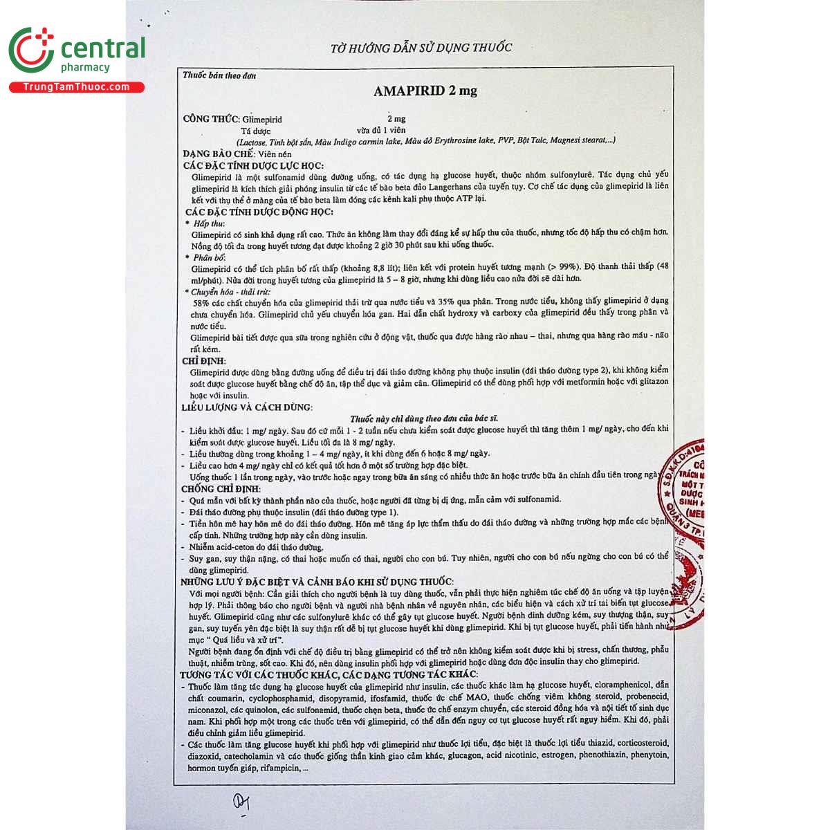 thuoc amapirid 2mg 5 S7478 thuoc amapirid 2mg 5 S7478
