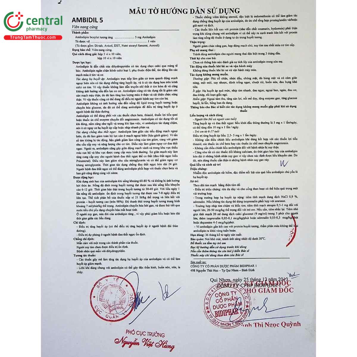 thuoc ambidil 5 10 N5011 thuoc ambidil 5 10 N5011