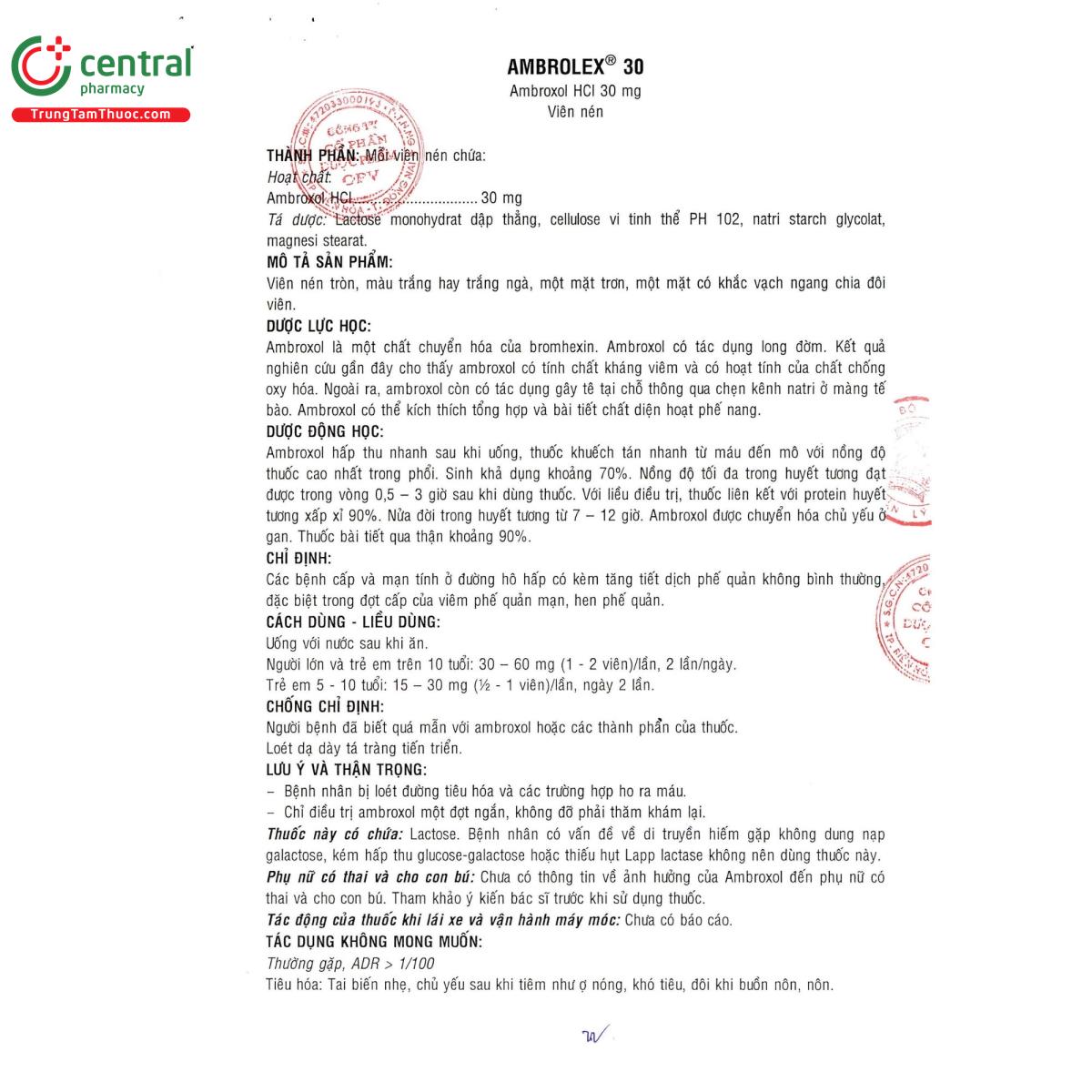 thuoc ambrolex 30 3 V8305 thuoc ambrolex 30 3 V8305