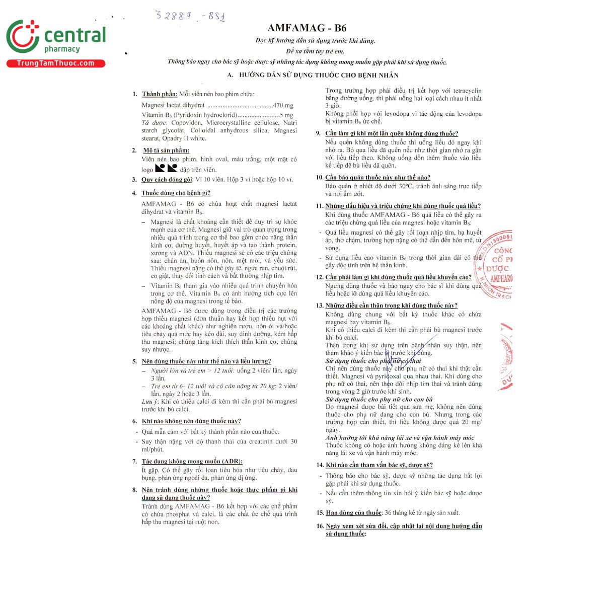 thuoc amfamag b6 5 B0240 thuoc amfamag b6 5 B0240