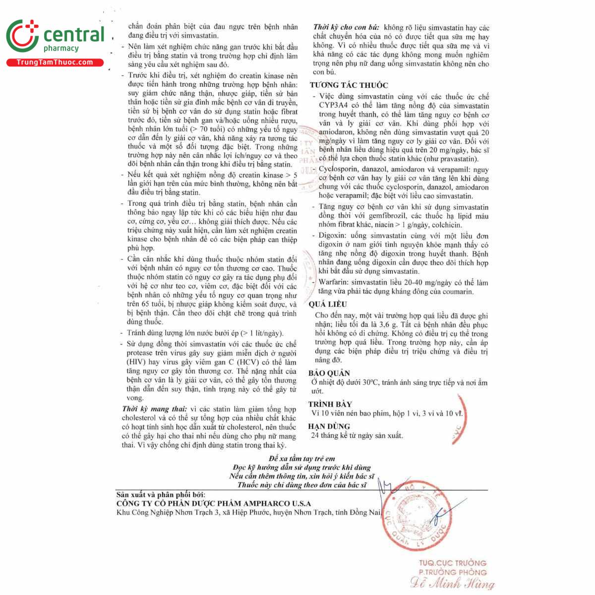 thuoc amfastat 10 6 U8303 thuoc amfastat 10 6 U8303