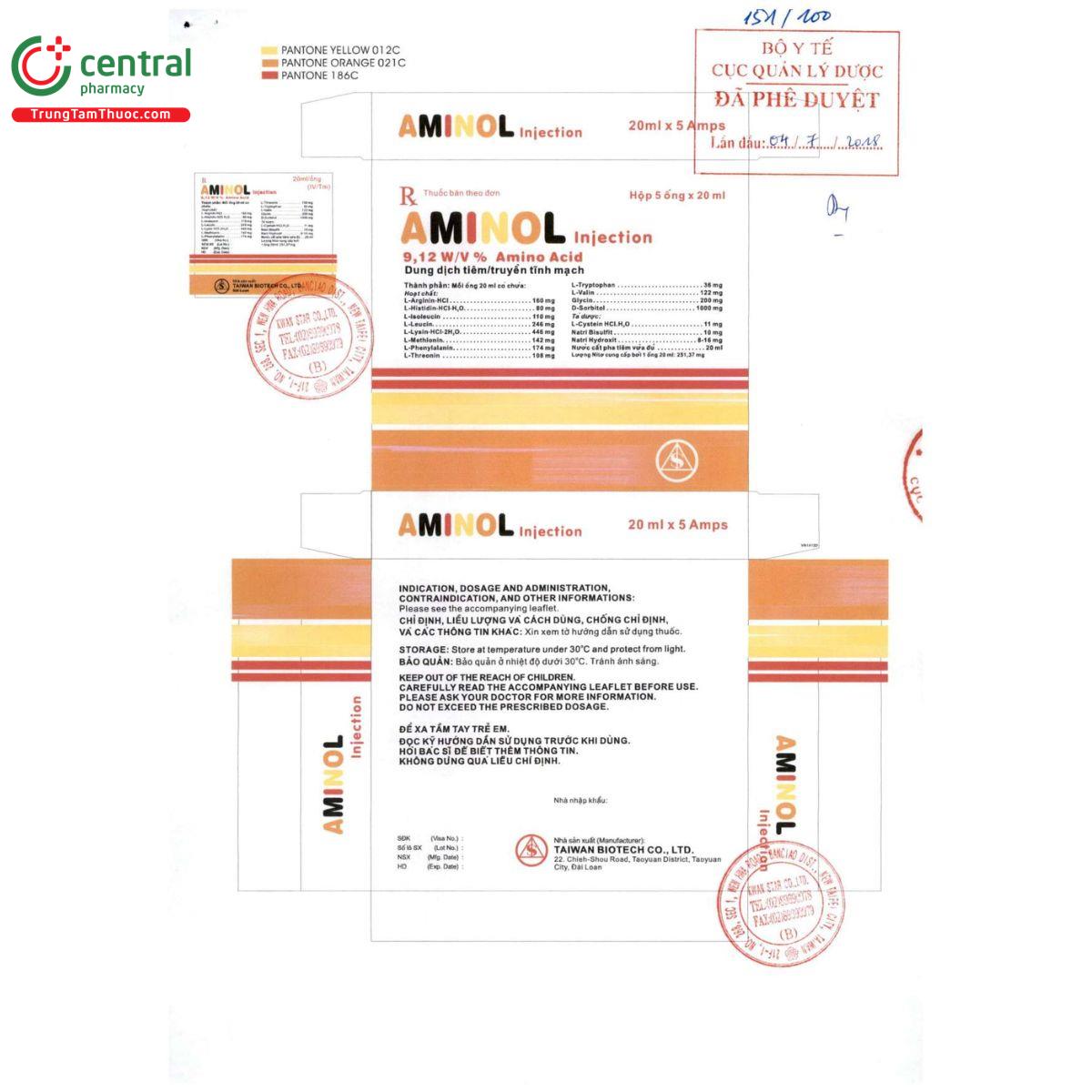 thuoc aminol injection 4 E1354 thuoc aminol injection 4 E1354
